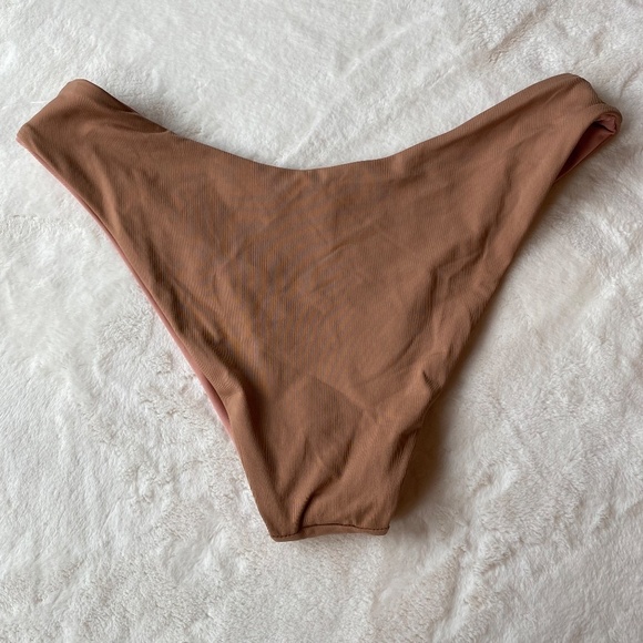 New! Free People x Kya Stella reversible bikini bottom rose sand 19059 - Picture 3 of 9